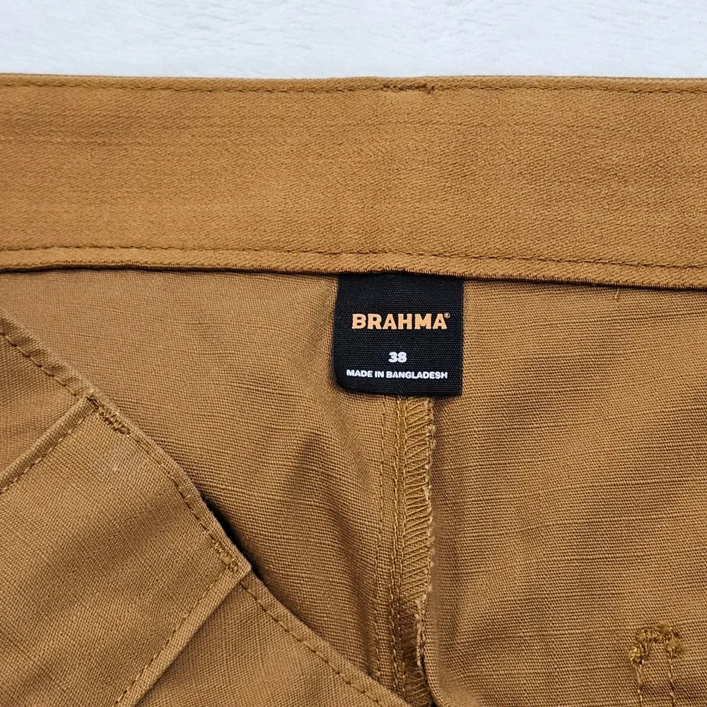 Brahma Cargo Work Shorts Mens 38 Brown Ripstop‎ Utility Carpenter Gorpcore